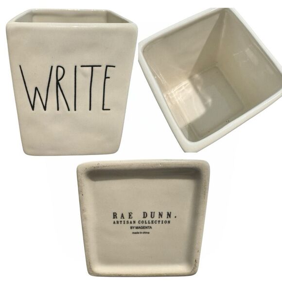 Rae Dunn "WRITE", "ASAP" and "LETTERS" Desk Organizer Set - Picture 3 of 8